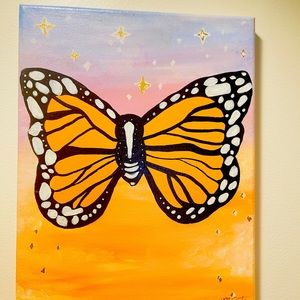 Hand painted butterfly